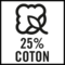 25% coton