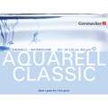 Papier Aquarell Classic grain fin Gerstaecker, 24 cm x 32 cm, 300 g/m², Bloc collé 4 côtés, Mat