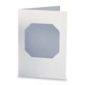 Cartes avec fenêtre, Octogonale en carré 7,5 x 7,5 cm, paquet de 5
