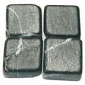 Set de pierres de mosaïque en marbre, Sachet de 250 g, env. 50 carreaux, 15 × 15 × 8 mm, Noir mystic