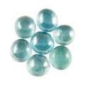 Galets de mosaïque en verre, Bleu clair irisé, Paquet de 100g