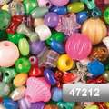 Assortiment de perles multicolores, Environ 7 mm de diamètre - sachet de 227g