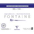 Papier Aquarelle Fontaine Clairefontaine (Grain Demi-Satiné), 24 cm x 30 cm, 300 g/m², Satiné