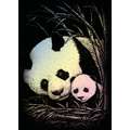 Mini-carte à gratter dessin - 12,7x17,8 cm, Pandas