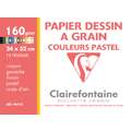 Papier Etival Color Clairefontaine, 24 x 32 cm, Couleurs pastels