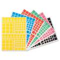 Gommettes de couleur en pochettes, 2592 gommettes rectangulaires