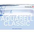 Papier Aquarell Classic grain fin Gerstaecker, 30 cm x 40 cm, 300 g/m², Bloc collé 4 côtés, Mat