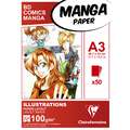 Blocs Manga Illustrations Clairefontaine, A3 - 29,7 x 42cm