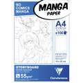 Blocs Manga storyboard Clairefontaine, A4, 21 cm x 29,7 cm, 55 g/m², Lisse, 2. Grille divisée en 6 - Bloc de 100 feuilles