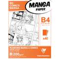 Blocs Manga Comics Clairefontaine, B4, 25 cm × 35,3 cm, 200 g/m², Lisse