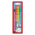 Set feutres Pen 68 Stabilo, 6 fluos