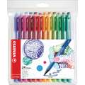 Set de feutres à pointe nylon pointMax Stabilo , 24 couleurs, 0,8 mm, Pointe en cône