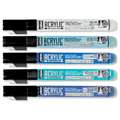 Set d'acrylic Marker 1,2mm Pébéo, 5 marqueurs - Blanc, bleu clair, cyan, bleu caraïbes, bleu nuit, Set