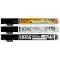 Set d'acrylic Marker 1,2mm Pébéo, 3 marqueurs - Noir, blanc et or, Set