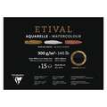 Papier aquarelle Etival noir Clairefontaine - 300g/m², 46 x 61 cm - 15 feuilles, 46 x 61 cm - 15 feuilles