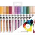 Set de marqueurs pinceau Aqua Color Brush Molotow™, Basic 2 - 12 marqueurs