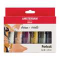 Coffret 6 tubes acrylique Amsterdam Royal Talens, Coffret portrait, 6 x 20 ml, Set