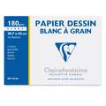 Pochette papier dessin à grain Clairefontaine, 180 g/m², 29,7 cm x 42 cm, A3 - 29,7 x 42 cm - 180 g/m² - 10 feuilles