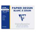Pochette papier dessin à grain Clairefontaine, 224 g/m², 29,7 cm x 42 cm, A3 - 29,7 x 42cm - 224 g/m² - 10 feuilles