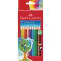 Crayons de couleur Color Grip FABER CASTELL, 12 crayons-Etui carton