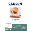 Bloc collé en tête “C” à grain ® Canson, A3 - 29,7 x 42cm, 180 g/m², Fin, 180 g/m²