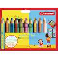 Etuis de crayons Woody 3 en 1 Duo, 10 crayons