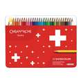 Coffret métallique de crayons permanents SwissColor Caran d'Ache, 30 crayons, Set