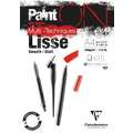 Papier multi-techniques PaintON Lisse Clairefontaine, Bloc collé 1 côté, A4, 21 cm x 29,7 cm, 250 g/m²