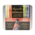 Coffret Aquarelle Sennelier, 6 x 10 ml, Nuances pastels et métalliques