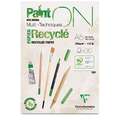 Papier multi-techniques PaintON Recyclé Clairefontaine, Bloc collé 1 côté, A5, 14,8 cm x 21 cm, 250 g/m²
