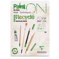 Papier multi-techniques PaintON Recyclé Clairefontaine, Bloc collé 1 côté, A3, 29,7 cm x 42 cm, 250 g/m²