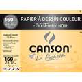 Pochette mi-teintes Canson, 24 x 32 cm - 160 g/m² - 12 feuilles, Noir