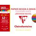 Papier Etival Color Clairefontaine, couleurs vives, 24 cm x 32 cm, Rugueux|Mat