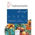 Bloc de 10 feuilles Hahnemühle pour acrylique  - 360g/m², 50 cm x 64 cm, Bloc collé 4 côtés, 360 g/m²