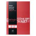 Blocs de papier Dessin I Love Art, A3 - 180g/m² - Bloc de 30 feuilles