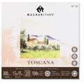 Bloc Magnani Toscana, 15 x 15 cm - 300 g/m² - 20 feuilles, Bloc carré - Toscana grain torchon, Rugueux