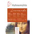 Bloc papier aquarelle Leonardo de Hahnemuehle, 30 cm x 40 cm, Bloc 10 feuilles - collé 4 côtés, 3. Grain satiné