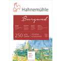 Bloc aquarelle Burgund de Hahnemühle, 17 cm x 24 cm, Bloc collé 4 côtés, 250 g/m², Mat