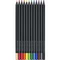 Crayons de couleur Black Edition Faber-Castell, 12 crayons de couleur