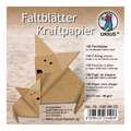 Feuilles de pliage en papier kraft Ursus, 10 cm x 10 cm, 85 g/m², Côtelé, Paquet de 100 pièces