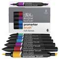Sets de 6 marqueurs Promarker Brush Winsor & Newton, tons intenses