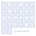 Set 26 pochoirs Alphabet, 5 cm - sérif, Set