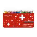 Coffret métallique de crayons aquarellables SwissColor Caran d'Ache, 40 crayons