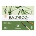 Papier Bamboo Clairefontaine, 24 cm x 32 cm, 250 g/m², 250 g/m², Bloc de 20 feuilles collé en tête