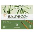 Papier Bamboo Clairefontaine, 30 cm x 40 cm, 250 g/m², 250 g/m², Bloc de 20 feuilles collé en tête