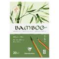 Papier Bamboo Clairefontaine, A4, 21 cm x 29,7 cm, 250 g/m², 250 g/m², Bloc de 20 feuilles collé en tête