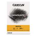 Bloc Graduate Bristol Canson, A4 - 21 x 29,7 cm, Lisse, 180 g/m²