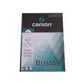 Bloc bristol Canson , 21 x 29,7 cm (A4) - 250 g/m² - 20 bristols, Bloc collé 1 côté, Fin