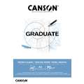 Bloc calque Graduate Canson, A3, 29,7 cm x 42 cm, Satiné, 70 g/m², Bloc collé 1 côté