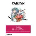 Bloc Graduate Manga Canson, A4, 21 cm x 29,7 cm, Lisse, 200 g/m², Bloc collé 1 côté